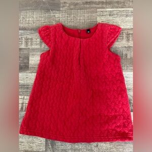 Red Quilted Dress with Cap Sleeves 6 Months |  Valentine’s Day